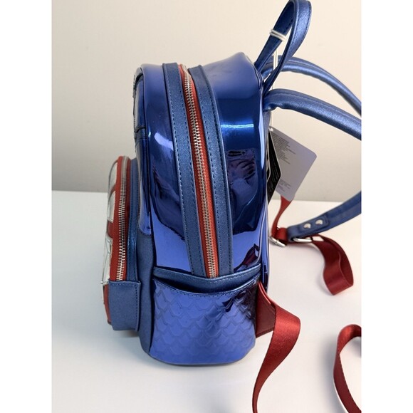 NWT Loungefly Marvel Studio Infinity Saga Captain America Mini Backpack Metallic main image 5
